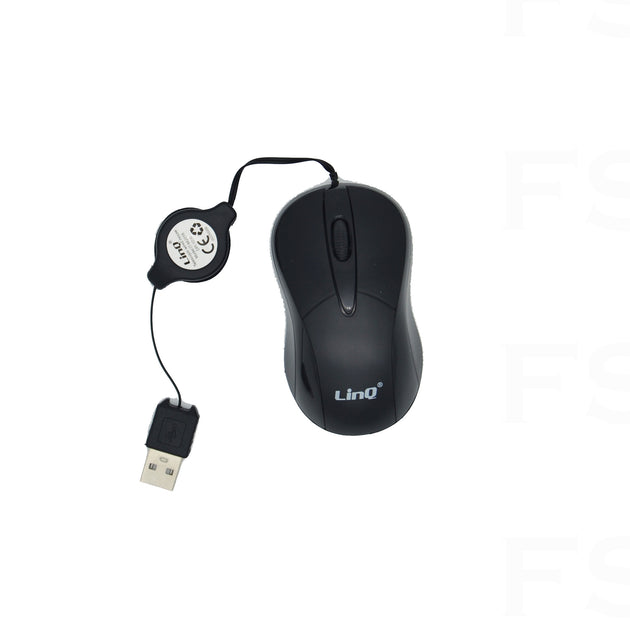 Mini Mouse Ottico Usb Con Filo Retrattile Ergonomico 1200dpi Vari Colori  M-2016 