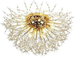 Lampadario Soffitto Plafoniera Argento Moderna Cristalli Fuochi Artificio