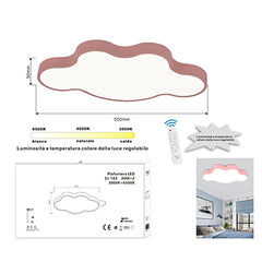 Plafoniera Moderna A Led Lampada Da Soffitto A Nuvola