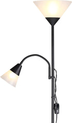 Piantana Lampada da Terra Pavimento E27 60W 2 Luci Braccio Regolabile Illuminazione a Stelo