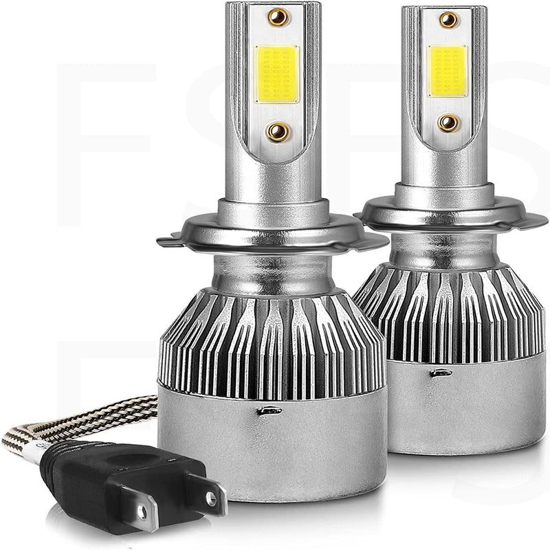 Coppia Lampade Auto Moto C6 H4 Led 3800lm 36w