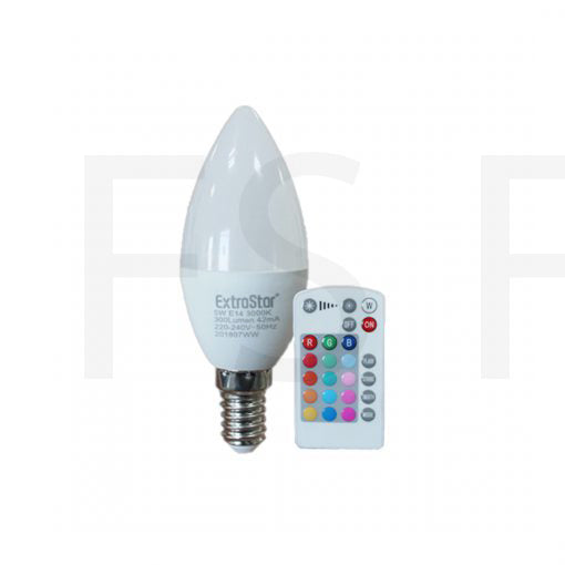 Lampadina Led Rgb Con Telecomando E14 C37Rgb-W - INmille