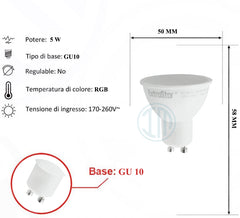 Lampadina Led Rgb 5w Gu10 - INmille