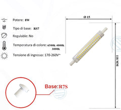 Lampadina Led 8W R7S - INmille