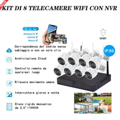 Kit Di 8 Telecamere Smart Wifi con Nvr  8+8