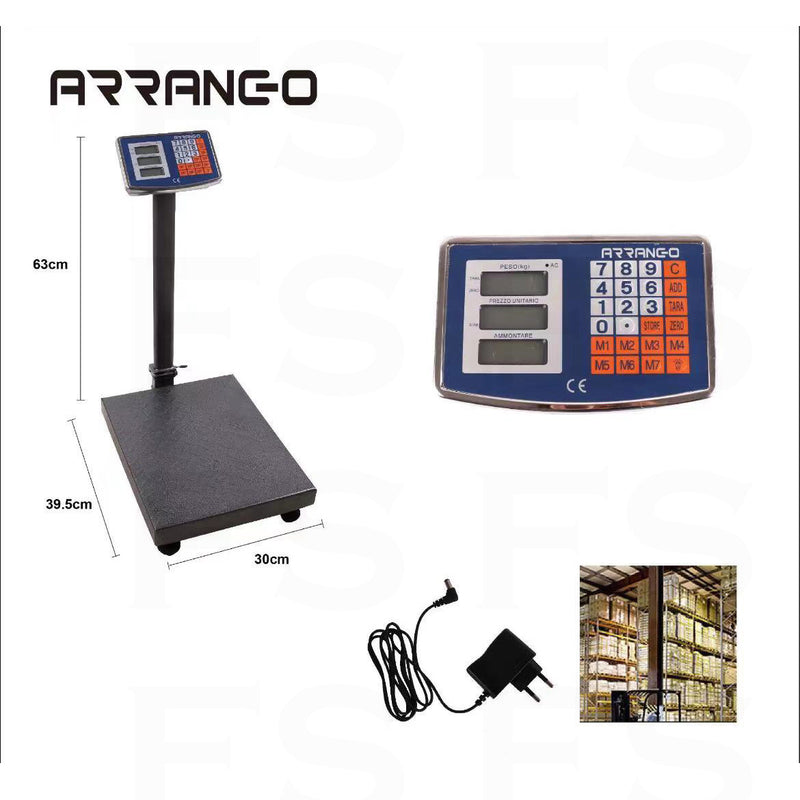 Bilancia Bilico Digitale Elettronica Professionale 100 Kg Con Display 40X50X63Cm