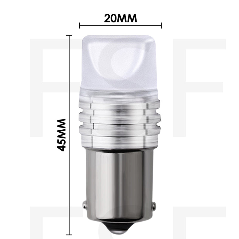 Lampada Led 1156 Ba15S 12V 5W Luce Bianca Con Lente