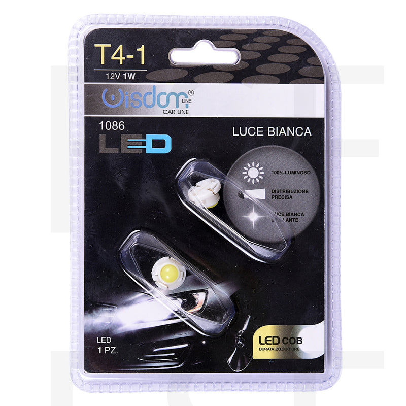 Lampada Led T4-1 12V 1W Luce Da Cruscotto