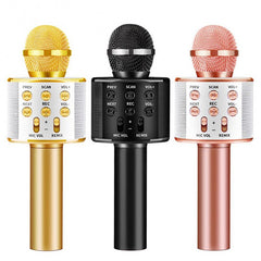 Microfono Portatile Wireless Con Bluetooth Karaoke Cassa Integrata