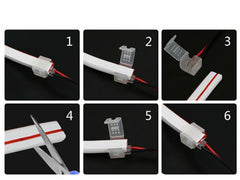 Striscia Strip Led Neon Flex Modellabile 5 Metri Dc12v Impermeabile Esterno Ip65