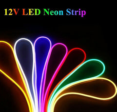 Striscia Strip Led Neon Flex Modellabile 5 Metri Dc12v Impermeabile Esterno Ip65